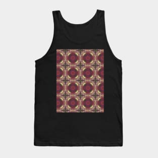 Green Rhombus and Maroon Dots Pattern - WelshDesignsTP003 Tank Top